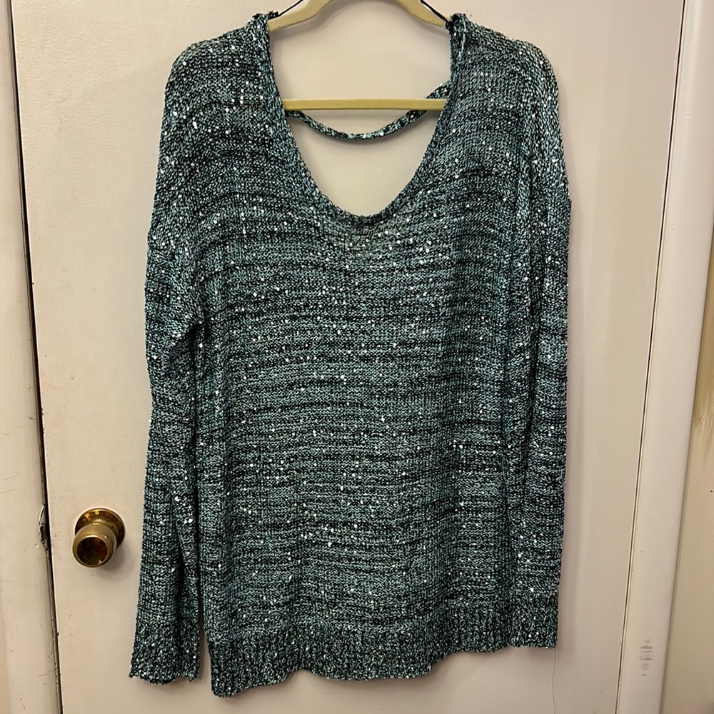 COPY - Vanity Women’s Sweater Green/Black/Metallic Size XL NWT